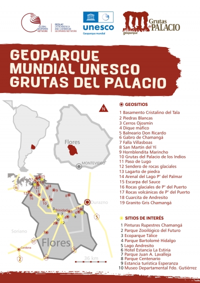 Geositios y sitios de interés del Geoparque Mundial UNESCO Grutas del Palacio